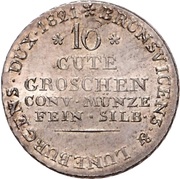 16 Gute Groschen - George IV, Germany, 1821 reverse image