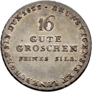 16 Gute Groschen - George IV, Germany, 1822 reverse image