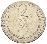 ⅔ Thaler - George IV, Germany, 1822-1829 reverse image