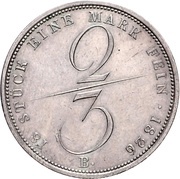 ⅔ Thaler - George IV, Germany, 1826-1828 reverse image