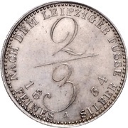 ⅔ Thaler - William IV, Germany, 1834 reverse image
