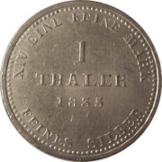 1 Thaler - William IV, Germany, 1834-1835 reverse image