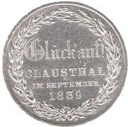 1 Thaler - Ernest August, Germany, 1839 reverse image