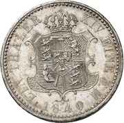 1 Thaler - Ernest August, Germany, 1840-1841 reverse image