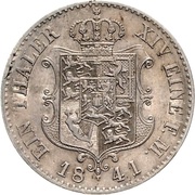 1 Thaler - Ernest August, Germany, 1841 reverse image