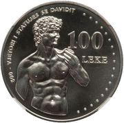 100 Lekë Michelangelo's David, Albania, 2001 reverse image