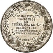 1 Thaler - George V Mint Visit, Germany, 1853 reverse image
