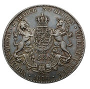 2 Thalers / 3½ Gulden - George V, Germany, 1854-1855 reverse image