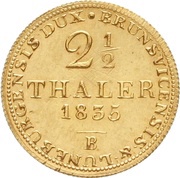 2½ Thaler - William IV, Germany, 1832-1835 reverse image