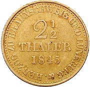 2½ Thaler - Ernest August, Germany, 1845-1848 reverse image