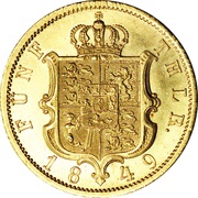 5 Thalers - Ernest August, Germany, 1849-1851 reverse image