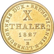 10 Thalers - George IV, Germany, 1821-1830 reverse image