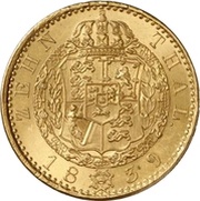 10 Thalers - Ernest August, Germany, 1839 reverse image