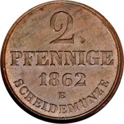 2 Pfennige - George V reverse image