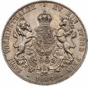 2 Vereinsthaler - George V, Germany, 1862-1866 reverse image