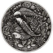 60 Dollars In the name of Elizabeth II; 6th Portrait - Koi, Australia, 2023 reverse image
