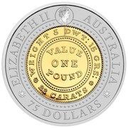 75 Dollars - Elizabeth II 6th Portrait - Adelaide Pound - Bi-Metal Coin obverse image