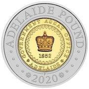 75 Dollars - Elizabeth II 6th Portrait - Adelaide Pound - Bi-Metal Coin, Australia, 2020 reverse image