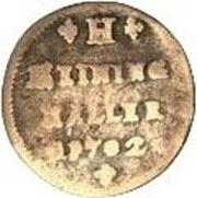 1 Heller - Bernard Von Sachsen-Meiningen, Germany, 1702 reverse image