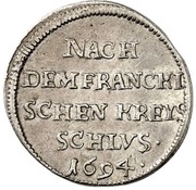 2 Kreuzers - Bernhard Ausbeute, Germany, 1694 reverse image