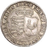 1 Thaler - John Ernest III of Sachsen-Weimar Ausbeutetaler, Germany, 1700-1702 reverse image