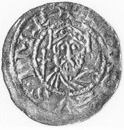 Denier anonyme saint Lull et Charlemagne, Germany, 1020-1100 reverse image