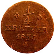 ¼ Kreuzer - William II and Frederick William, Germany, 1834-1835 reverse image