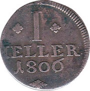 1 Heller - William I, Germany, 1803-1814 reverse image