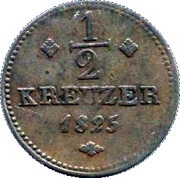 ½ Kreuzer - William II, Germany, 1824-1830 reverse image