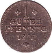 1 Pfennig - William II, Germany, 1824-1830 reverse image
