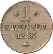 1 Kreuzer - William II, Germany, 1825-1829 reverse image
