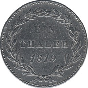 1 Thaler - William I, Germany, 1819-1820 reverse image