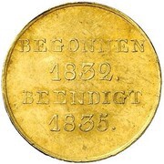½ Ducat - William II and Frederick William Edergold, Germany, 1835 reverse image