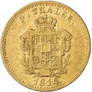 5 Thalers - William I, Germany, 1814 reverse image
