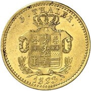 5 Thalers - William II, Germany, 1821-1823 reverse image