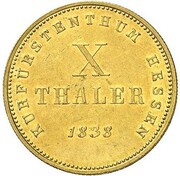 10 Thalers - William II and Frederick William, Germany, 1838-1841 reverse image