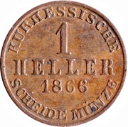 1 Heller - Frederick William, Germany, 1849-1866 reverse image