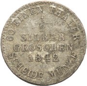 ½ Silbergroschen - William II and Frederick William, Germany, 1842 reverse image