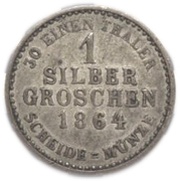 1 Silbergroschen - Frederick William I, Germany, 1851-1866 reverse image