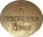 ¼ Kreuzer - Louis I, Germany, 1809-1816 reverse image
