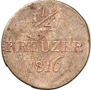 ¼ Kreuzer - Louis I, Germany, 1809-1817 reverse image