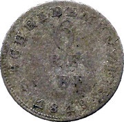 6 Kreuzers - Louis I, Germany, 1819-1820 reverse image