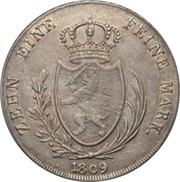 1 Thaler - Louis I, Germany, 1809 reverse image