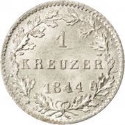 1 Kreuzer - Louis II, Germany, 1843-1847 reverse image