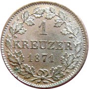 1 Kreuzer - Louis III, Germany, 1858-1872 reverse image