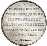 1 Gulden - Louis III Pressefreiheit reverse image