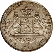 1 Vereinsthaler - Louis III, Germany, 1857-1871 reverse image