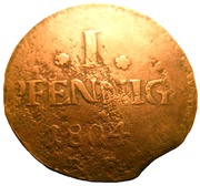 1 Pfennig - Louis X, Germany, 1797-1806 reverse image