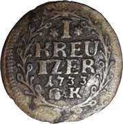 1 Kreuzer - Ernest Louis, Germany, 1699-1733 reverse image