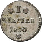 1 Kreuzer - Louis X, Germany, 1800 reverse image